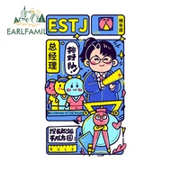 EARLFAMILY MBTI Poster Car Sticker Scratch-Proof Waterproof JDM Decal Suitable for Racing Drifting M
