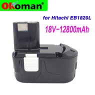 ►18V NI-MH 12800mAh Rechargeable Battery For Hitachi Power Tools Screwdriver Drill: EB1820 EB1812 EB