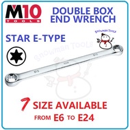 M10 STAR E-TYPE DOUBLE BOX END WRENCH M10 DOUBLE RING BOX E TYPE WRENCH SPANNER CHROME SOCKET STAR B