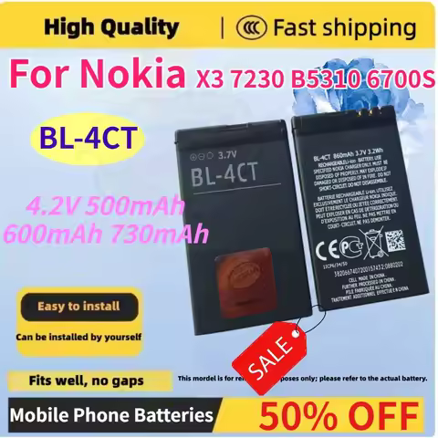 Brand New BL-4CT Lithium Battery for Nokia X3 7230 B5310 6700S Replacement Mobile Phone Battery Mobi