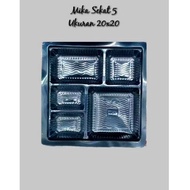 PLASTIC MICA BOX 4-SEGMENTBENING SIZE 18X18 / FOR RICE BOX 18X18 20X20 CONTENTS 50 PCS