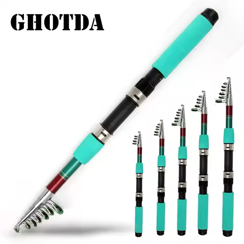 GHOTDA Portable Telescopic Fishing Rod Mini Fishing Rod Fishing Pole 1.8M -3.6M