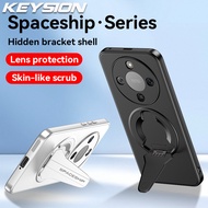KEYSION Magnetic Phone Case for HONOR X9d 5G X9c Smart Metal Paint Upright Kickstand Shockproof Cove