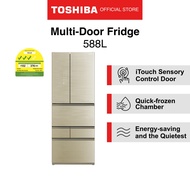 [Bulky] Toshiba GR-RM631WE-PGX(B1) / GR-RM631WE-PGX(A6) Multi-Door Refrigerator, 588L, Energy Rating