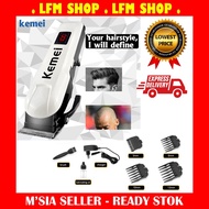KEMEI KM-809A Rechargeable LCD Display Household mesin potong rambut Electric Hair Clipper Trimmer