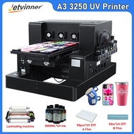 A3 UV Printer impressora Multifuncional For Phone Case Bottle UV Flatbed Printer Metal Acrylic Glass A3 UV DTF Printing Machine