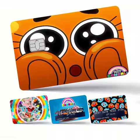 Cartoon The W-Wonderfully W-Weird World Of G-Gumball Cartoon Credit Card Skin Stickers For Bank Card