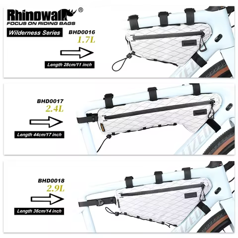 Rhinowalk Bike Frame Bag Water-Resistant 1.7L/2.4L/2.9L Bicycle Top Tube Bag Crossbeam Cycling Stora