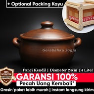 Diameter 24cm - 4 Liters | Pot Kendil Pot Gudeg Boiled Boiled Herbal Medicine Clay | My Jogja Potter