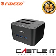 FIDECO YPZ04-S2H-U3 DUAL BAY HDD DOCKING STATION WITH BUILT-IN 3 USB 3.0 HUB (MR115)