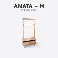 Koncept Furniture ตู้เตี้ยบานเปิด รุ่น ANATA-M KC-PLAY สีโอ๊ค (100x50x200 ซม.)