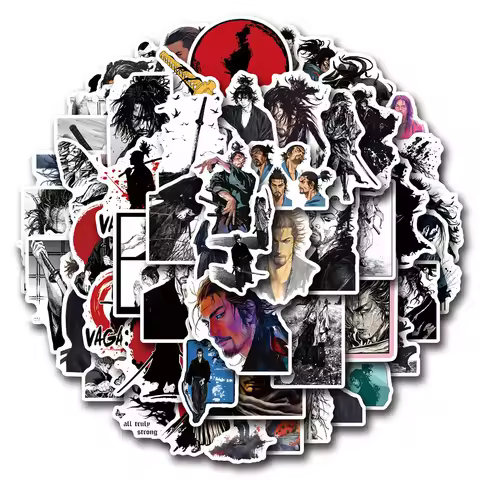 10/30/55/110pcs Cool Anime Vagabond Stickers Miyamoto Musashi Cartoon Decals DIY Laptop Suitcase Pho