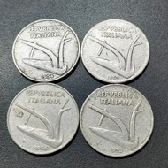 Italy 10 Lire Coins 1953 - 1956 ( 4 Coins )