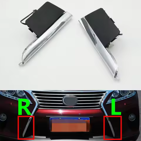 Front Bumper Tow Hook Cover Chrome Moulding Radiator Grille trim For Lexus RX270 RX350 RX450 F-sport