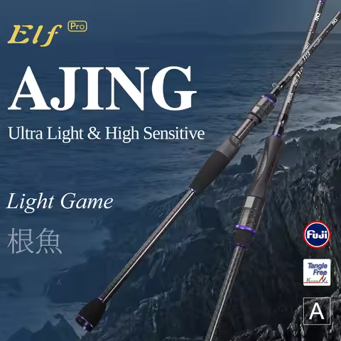 TSURINOYA NEW Ultralight AJING Fishing Rod ELF PRO S752UL C752UL 2.26m 2 Secs ROCKFISH Lure 0.6-7g C