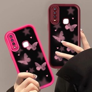 Dreamy Pink Butterfly Phone Case For VIVO Y17 Y11 Y15 Y12 Y12i Y3S 1901 1902 1904 Y17S Y16 Y15S Y15A