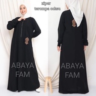 Abaya Hitam Turkey Gamis Maxi Dress Arab Saudi Bordir Turki Dubai