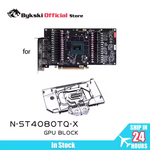 Bykski N-ST4080TQ-X Water Block for ZOTAC RTX 4080 / 4070Ti SUPER AMP Extreme AIRO / Trinity OC GPU 