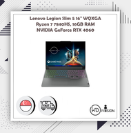 512GB SSD Lenovo Legion Slim 5 16" Gaming Laptop WUXGA / Ryzen 5 7640HS with 16GB RAM / NVIDIA RTX 4060 8GB / Storm Grey