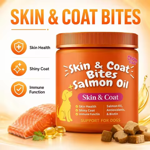 Salmon Oil for Dogs - Skin & Coat Chews, Salmon