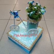 Used ring tunang/kahwin bicycle Ring Holder Gift*+ready to decoration redar footprint + bicycle