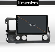 EKLEVA แอนดรอยด์วิทยุติดรถยนต์10.1นิ้วสำหรับ Honda Civic 2006-2011 Carplay Auto Aux Wifi DAB OBD USB