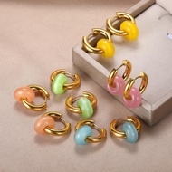 Minimalistnichedesignnaturalstonehoopearrings,peacebuckleearrings,blogger'sstyle,availablefordropshi