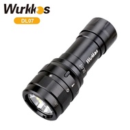 Wurkkos DL07 LED Flashlight Photo Fill Light Dive Light with White Red Powerful 26650 Flashlight Mag