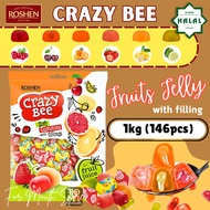 ROSHEN Crazy Bee Jelly Candy Crazy Bee 1KG Gummy Halal Gula Gula Viral Candy Crazy Bee Sweets Candie