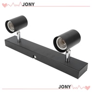 JONYPH LED Track Light, 2 Light 110-220V Ceiling Track Light, Modern Fixed Rail Rotating Heads E27 T