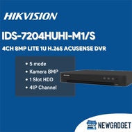 HIKVISION IDS-7204HUHI-M1/S 4CH 8MP LITE 1U H.265 ACUSENSE DVR OFFICIAL