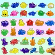 Jofan 36 PCS Kawaii Sensory Stress Balls with Water Beads Dinosaur Animals Sea Animals Squishies Squishy Toys Stress Relief Squeeze Balls for Kids Boys Girls Party Favors Birthday Gifts