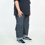 NOTBADCLUB - CARCADON BIG SIZE CARGO CARPENTER PANTS - CELANA JEANS PANJANG JUMBO
