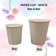 Cawan Kertas Paper Cup White 6oz 8oz/ Disposable Drinking Cup