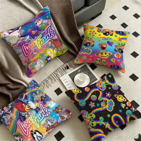 Brand L-Lisa Frank Personalized Pillow Cover Kids Bedroom Wild Party Decor Pillowcase kid Birthday s