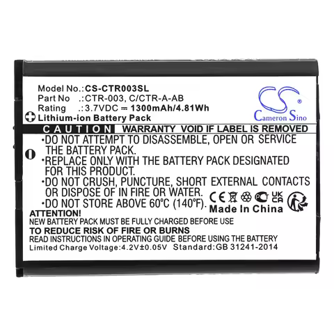 Game Console Battery For Nintendo:C/CTR-A-AB,CTR-003,3DS,CTR-001,MIN-CTR-001,2DS XL,JAN-001,Switch P