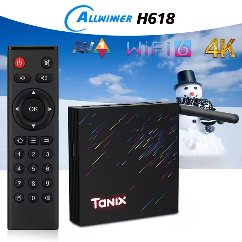 Tanix TX68 TV Box Android12 Allwinner H618 2GB/4GB RAM 16GB 32GB/64GB BT AVI 3D 2.4G&5G Wifi 4K HDR 
