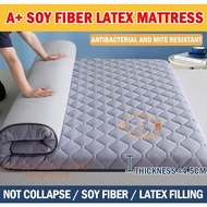 Soy Latex Fiber Mattress Memory Foam Cotton Single Queen King Foldable Antibacterial Household Bedding/Local Stock