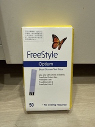 (不議價，全新未開盒，2027年6月30日到期，包平郵）雅培 - FreeStyle Optium 血糖試紙50張（平行進口）輔理善血酮紙