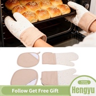 hengyu Yosoo Health Gear Kitchen Oven Mitts Gloves Cooking and Pot Holders Set with 2 Potholders Hea
