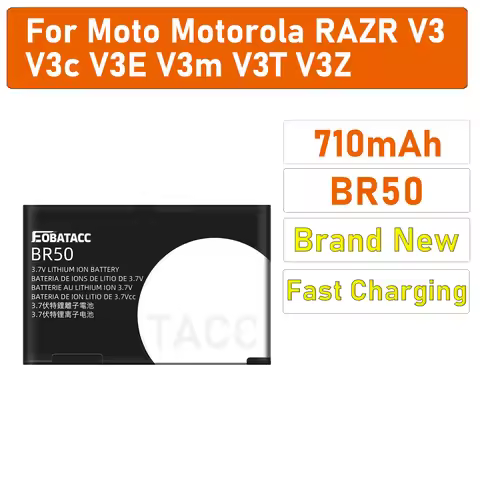 New 3.7V BR50 BR 50 Replacement Battery For Moto Motorola RAZR V3 V3c V3E V3m V3T V3Z V3i V3IM PEBL 