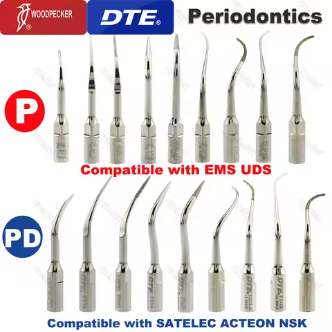 Woodpecker DTE Dental Ultrasonic Scaler Tip Scaling Tips Dental Periodontics Tips Fit EMS NSK SATELE