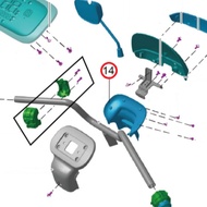 100% ORIGINAL YADEA E8S PRO HANDLE COVER // 64115-D0E8-0000600 HANDLEBAR COVER 100% ORIGINAL YADEA E