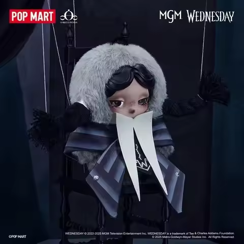 POP MART SKULLPANDA x MGM WEDNESDAY Series Blind Box Guess Bag Desktop Decoration Cute Model Gift Gi