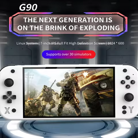 G90 PSP 7-inch 64GB 4000mAh Portable Arcade Gaming Console, Compatible with PSP/PS1 Retro TV Game Co