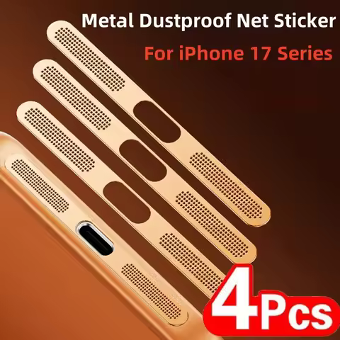 4PCS Metal Anti Dust Net Sticker For iPhone 17 Pro Max Speaker Hole Metal Mesh Dustproof Cover for i