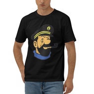 Inspired Design Tees For Men Captain Haddock Tintin Cartoon Comic Cotton T-Shirt