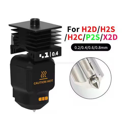 Upgrade Hotend for P2S H2D X2D with Hardened Steel Removable/Integrated Nozzle HotEnd Kit Quick Swap