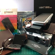 Polaroid寶麗來SLR 670S (MiNT) 90%New 連 time machine, 濾鏡套裝, 2代閃光燈, 皮套, POLAB remote shutter, film shield