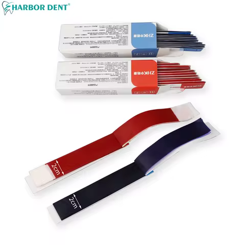 30/100µm Dental Articulating Paper Blue Red Occlusion Paper Strip For Teeth Whitening 200/400Pcs Den